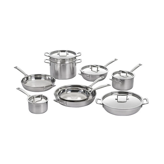 Le Creuset Classic Stainless Steel 14-Piece Cookware Set 2 Le Creuset Classic Stainless Steel 14-Piece Cookware Set - Image 2