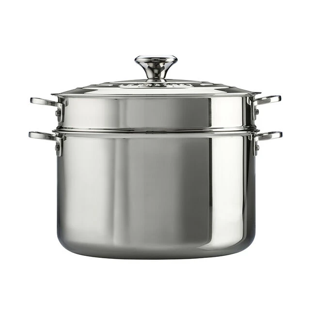 Le Creuset Signature Stainless Steel Stockpot With Colander Insert 2 Le Creuset Signature Stainless Steel Stockpot With Colander Insert - Image 2