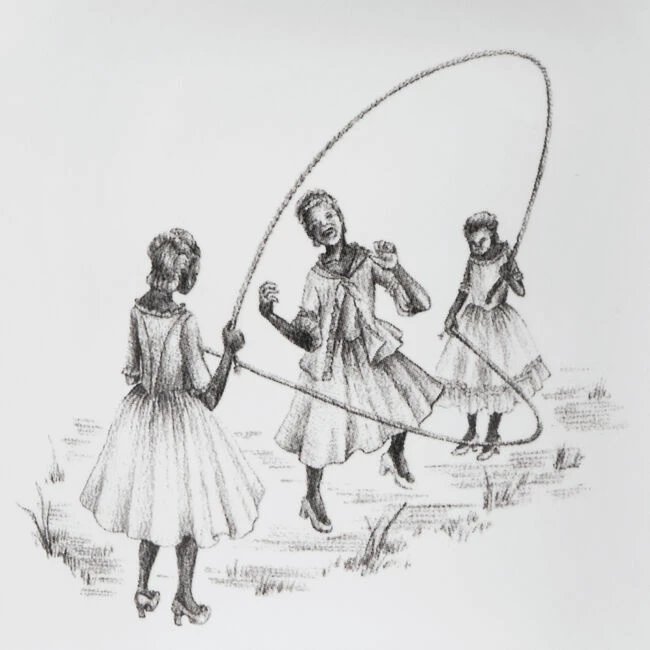 Le Creuset Harlem Toile De Jouy Mug - Girls Jumping Rope 2 Le Creuset Harlem Toile De Jouy Mug - Girls Jumping Rope - Image 2