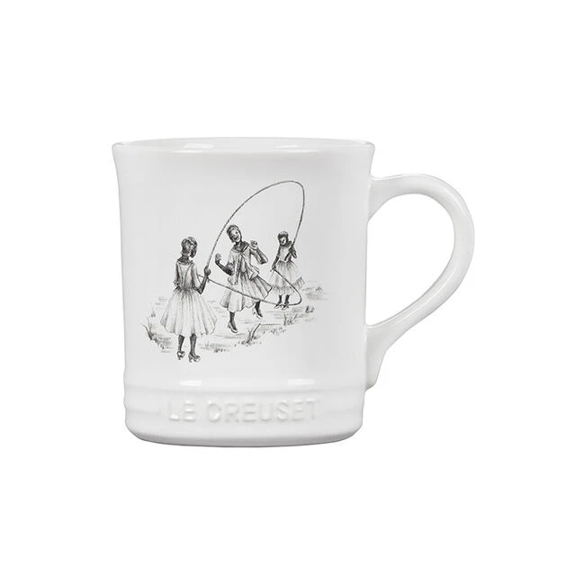 Le Creuset Harlem Toile De Jouy Mug - Girls Jumping Rope 1 Le Creuset Harlem Toile De Jouy Mug - Girls Jumping Rope