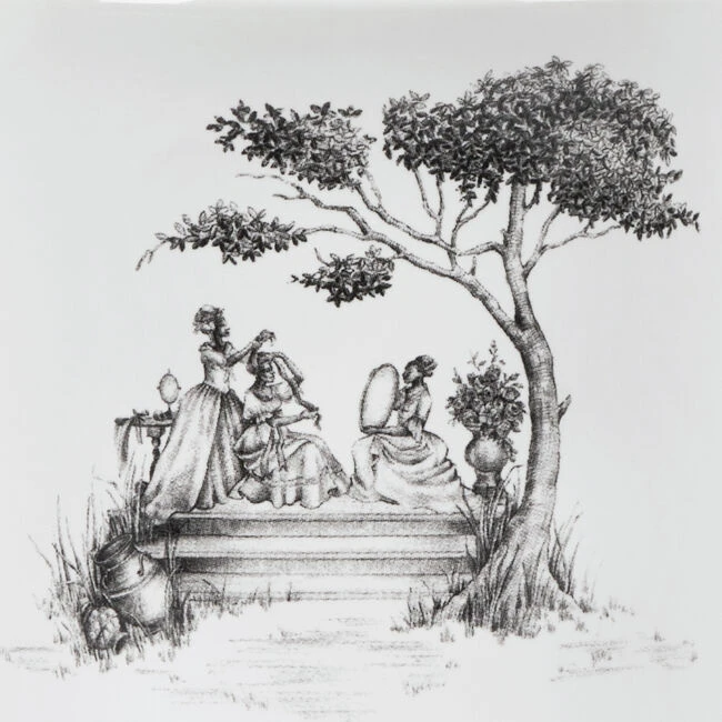 Le Creuset Harlem Toile De Jouy Mug - Ladies In Waiting 2 Le Creuset Harlem Toile De Jouy Mug - Ladies In Waiting - Image 2