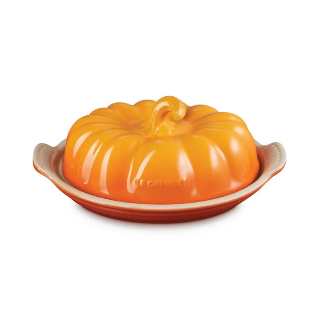 Le Creuset Pumpkin Butter Dish 4 Le Creuset Pumpkin Butter Dish - Image 4