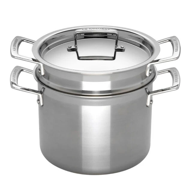 Le Creuset Classic Stainless Steel Pasta Pot With Colander Insert 2 Le Creuset Classic Stainless Steel Pasta Pot With Colander Insert - Image 2