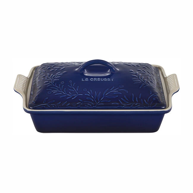 Le Creuset Olive Branch Collection Heritage Rectangular Casserole 8 Le Creuset Olive Branch Collection Heritage Rectangular Casserole - Image 8