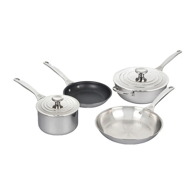 Le Creuset Signature Stainless Steel 6-Piece Cookware Set 1 Le Creuset Signature Stainless Steel 6-Piece Cookware Set