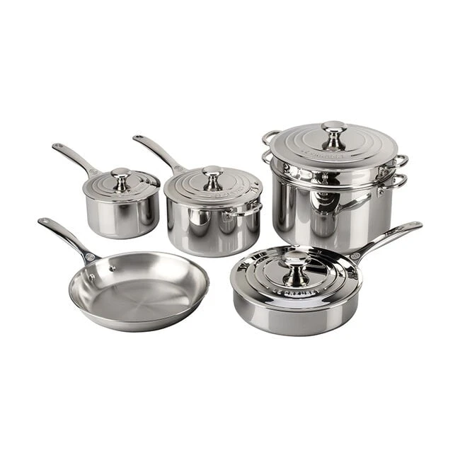 Le Creuset Signature Stainless Steel 10-Piece Cookware Set 2 Le Creuset Signature Stainless Steel 10-Piece Cookware Set - Image 2
