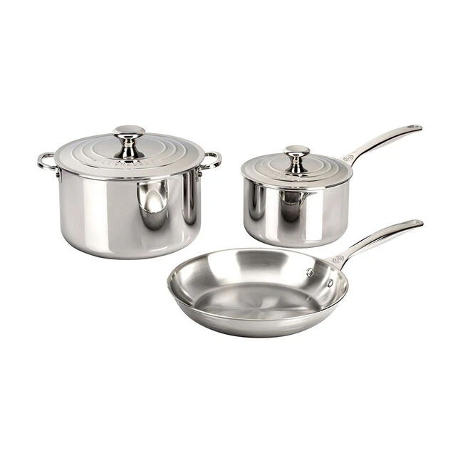Le Creuset Signature Stainless Steel 5-Piece Cookware Set 2 Le Creuset Signature Stainless Steel 5-Piece Cookware Set - Image 2