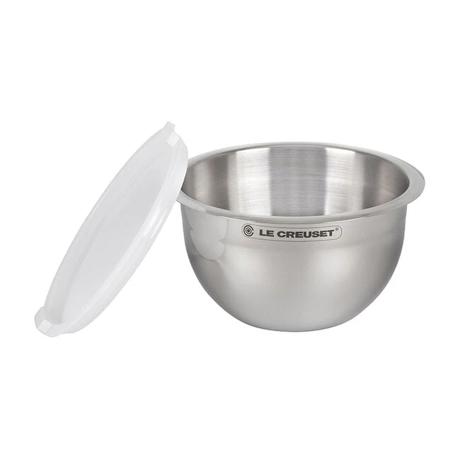 Le Creuset Stainless Steel Mixing Bowls With Lids, Set Of 3 7 Le Creuset Stainless Steel Mixing Bowls With Lids, Set Of 3 - Image 7