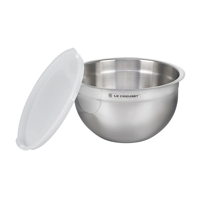 Le Creuset Stainless Steel Mixing Bowls With Lids, Set Of 3 9 Le Creuset Stainless Steel Mixing Bowls With Lids, Set Of 3 - Image 9