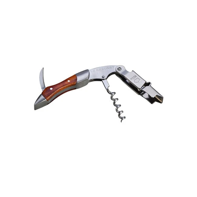 Le Creuset Waiters Corkscrew Wine Opener, Wood 1 Le Creuset Waiters Corkscrew Wine Opener, Wood