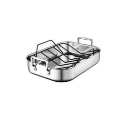Le Creuset Stainless Steel Roasting Pan With Nonstick Rack 6 Le Creuset Stainless Steel Roasting Pan With Nonstick Rack -Le Creuset RS7923 SMALL PAN ANGLE RACK lpr