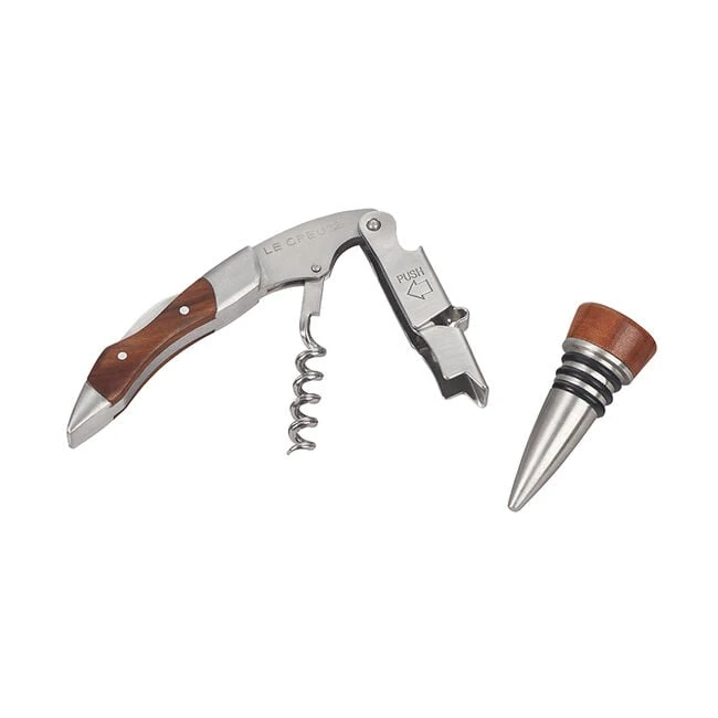 Le Creuset Rosewood Waiter’s Friend And Stopper Gift Set 1 Le Creuset Rosewood Waiter’s Friend And Stopper Gift Set