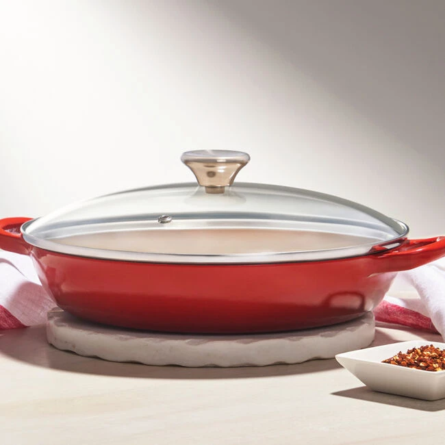 Le Creuset Traditional Braiser With Glass Lid 1 Le Creuset Traditional Braiser With Glass Lid