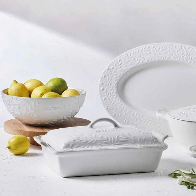 Le Creuset Olive Branch Collection Heritage Rectangular Casserole 6 Le Creuset Olive Branch Collection Heritage Rectangular Casserole - Image 6