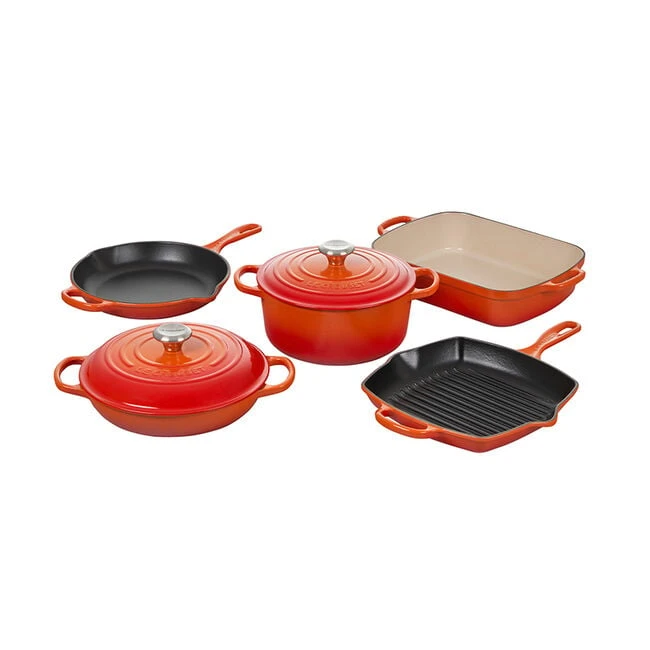 Le Creuset Signature Enameled Cast Iron 7-Piece Cookware Set 3 Le Creuset Signature Enameled Cast Iron 7-Piece Cookware Set - Image 3