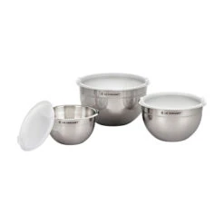 Le Creuset Stainless Steel Mixing Bowls With Lids, Set Of 3 11 Le Creuset Stainless Steel Mixing Bowls With Lids, Set Of 3 -Le Creuset rs18824 stainlessbowls201 lpr